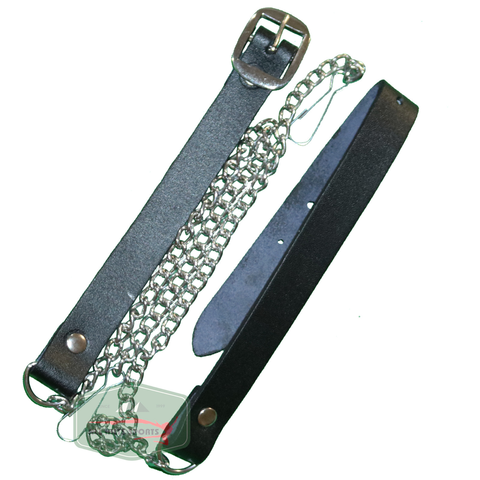 White Fur Rabbit Three Teasel Sporran With Leather Chain Belt