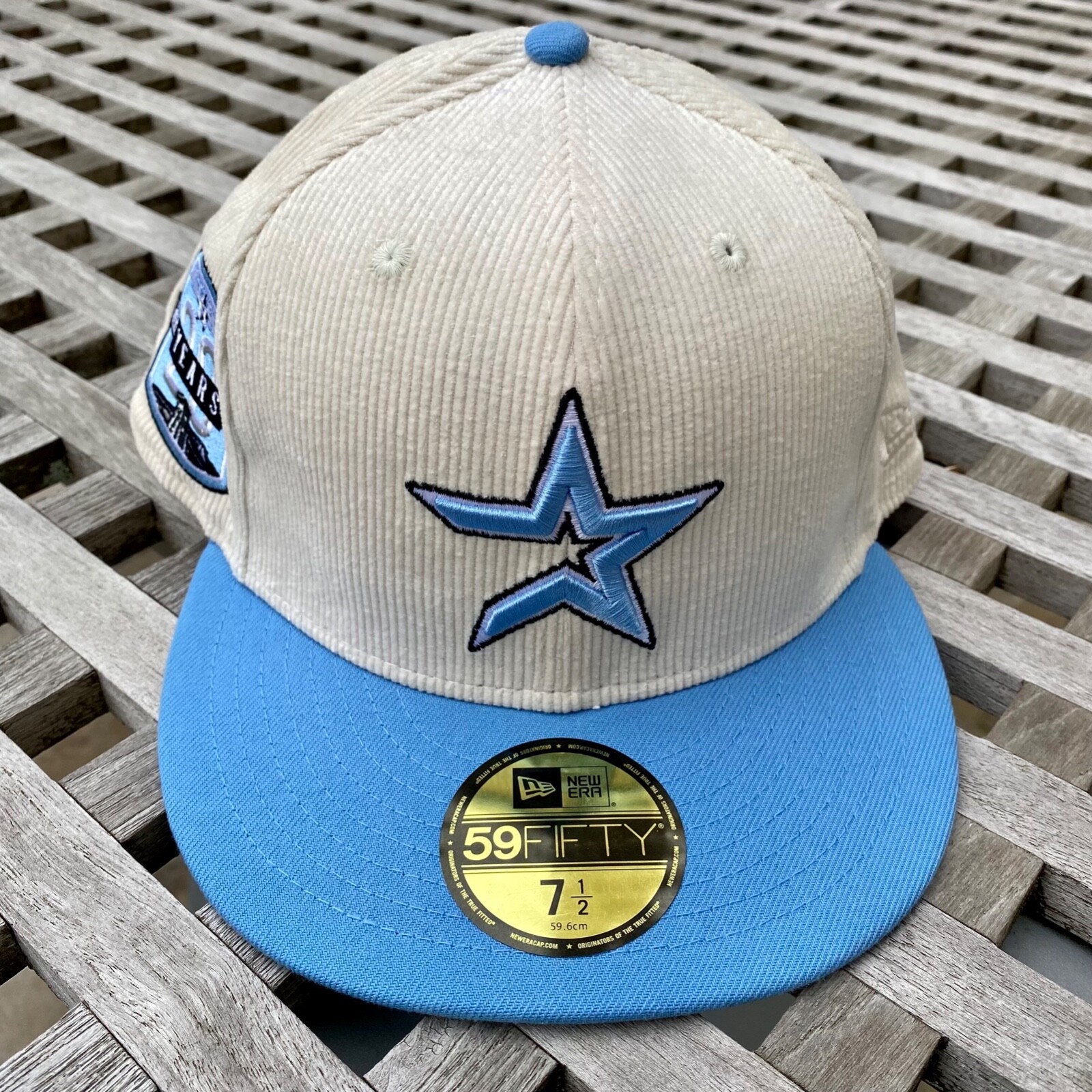 Houston Astros Alt Logo New Era 59FIFTY 2 Tone Corduroy Topperz Cap Hat 7 1/2