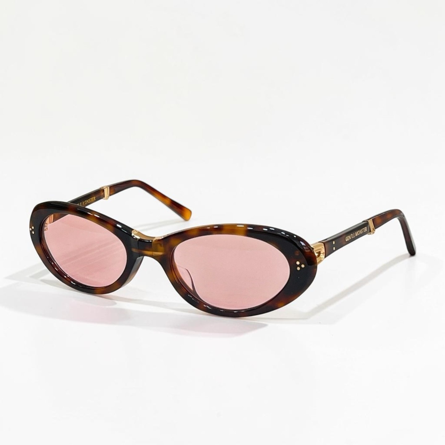 GENTLE MONSTER LOLANG Havana Pink 55口21-132 Sunglasses New w/ Case