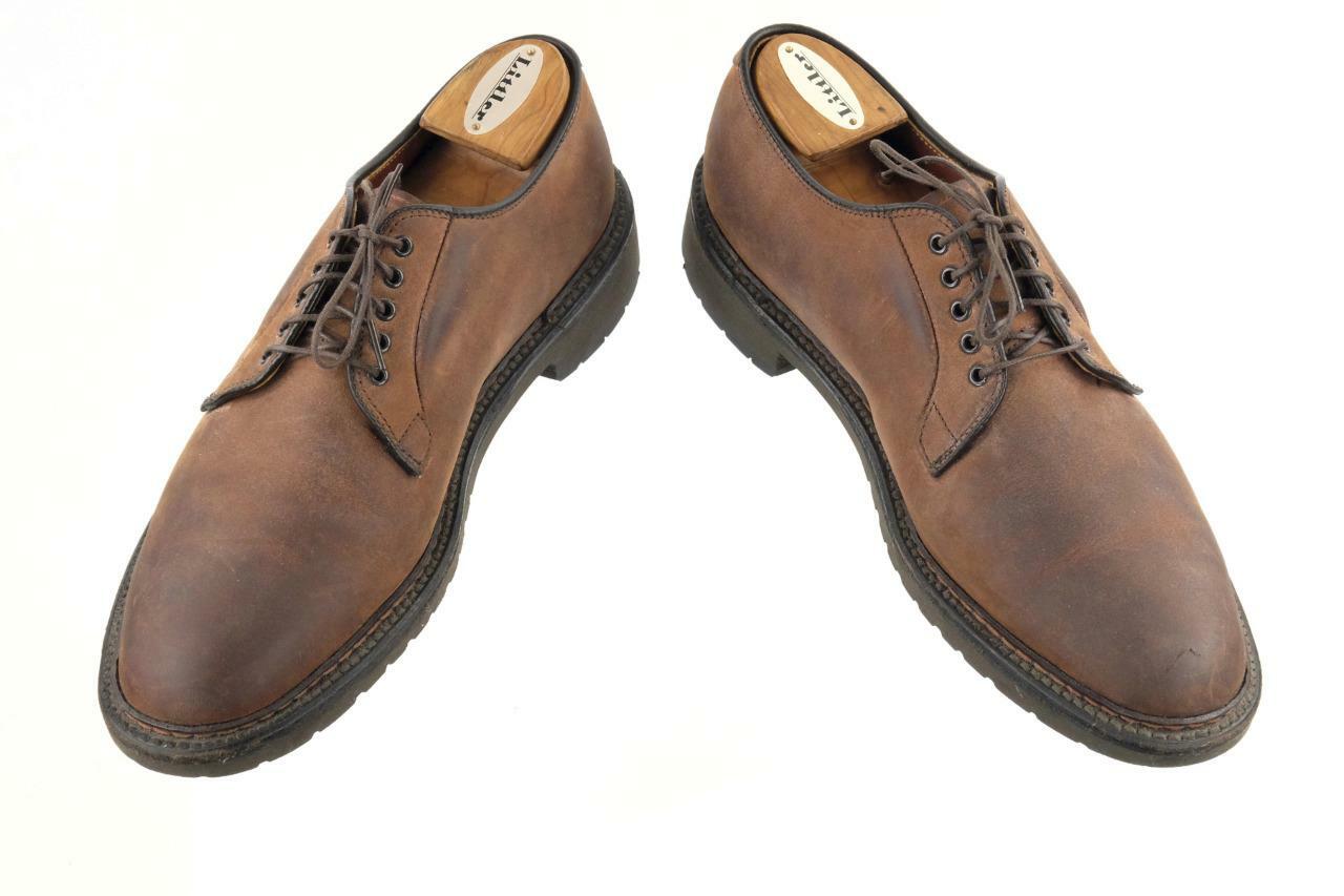 ALDEN Sz. 9.5 A/C Oxford Dress Shoes Goodyear Welt Oiled Leather Ombre Dk Brown