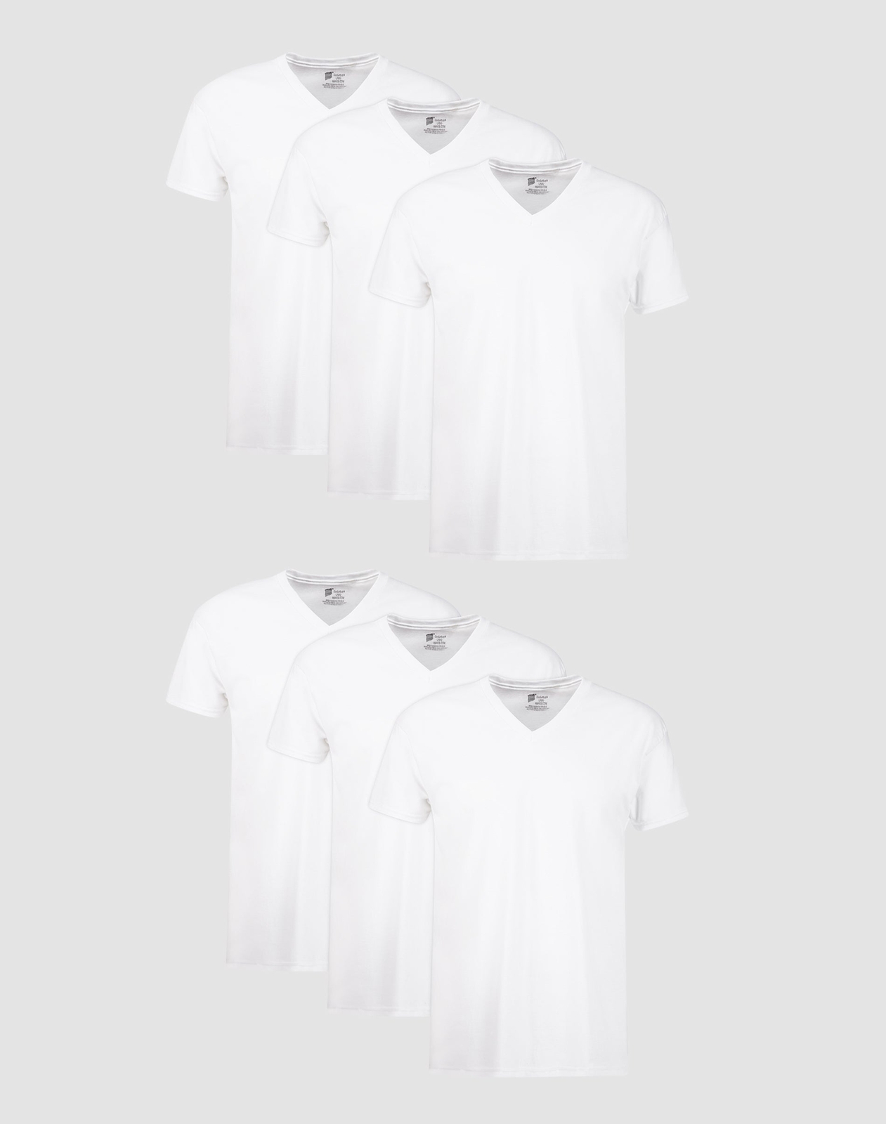 Hanes Men’s FreshIQ Undershirt 6-Pack V-Neck Men’s Shirts TAGLESS Comfort Soft