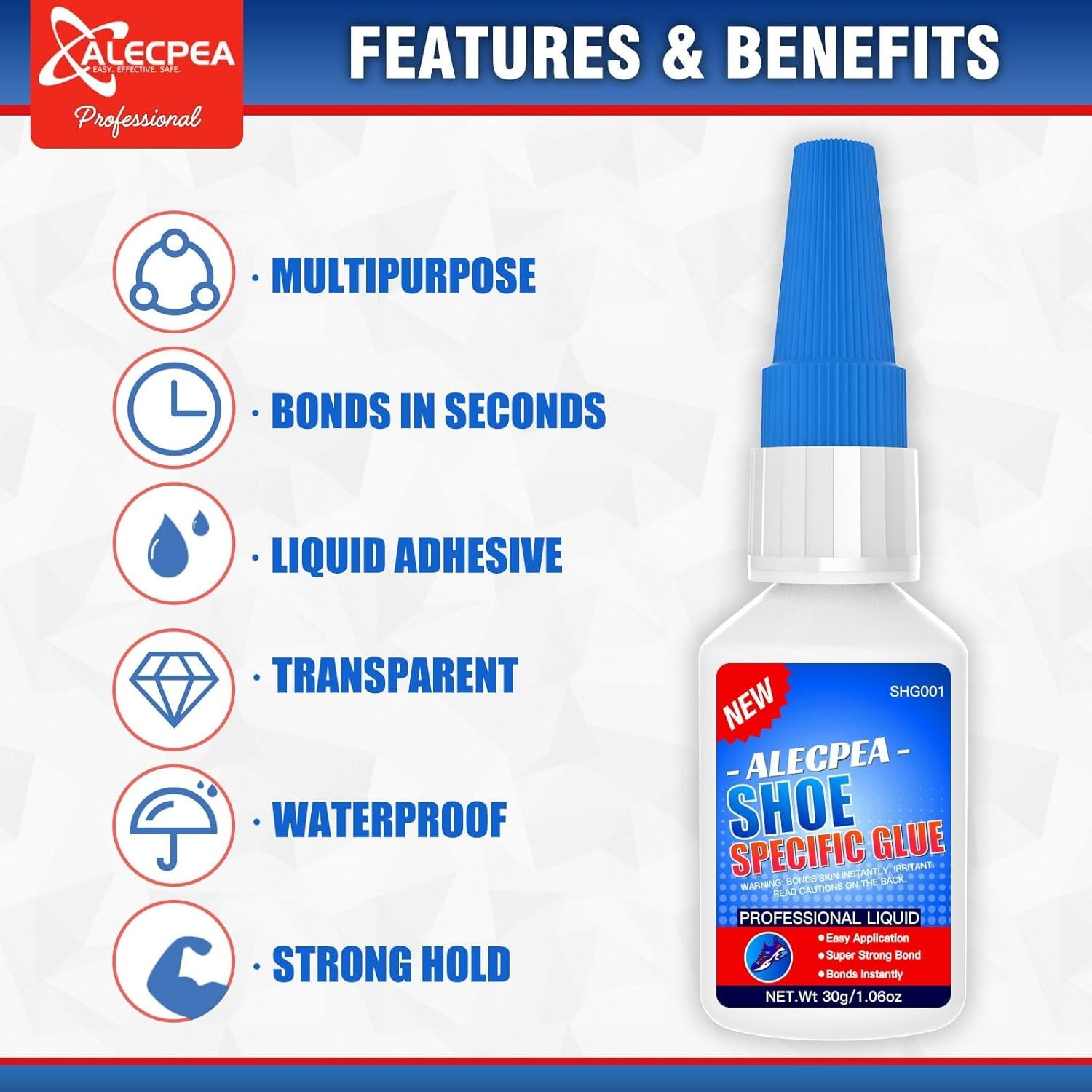 30g Shoe Glue – Flexible Instant Adhesive for Sole Repair & Restoration – Wat…