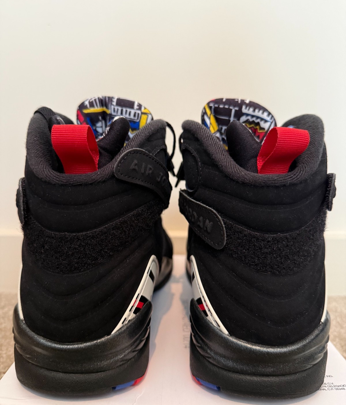Nike Air Jordan 8 Retro Playoffs Black/True Red-White 305381-062 sz 8.5