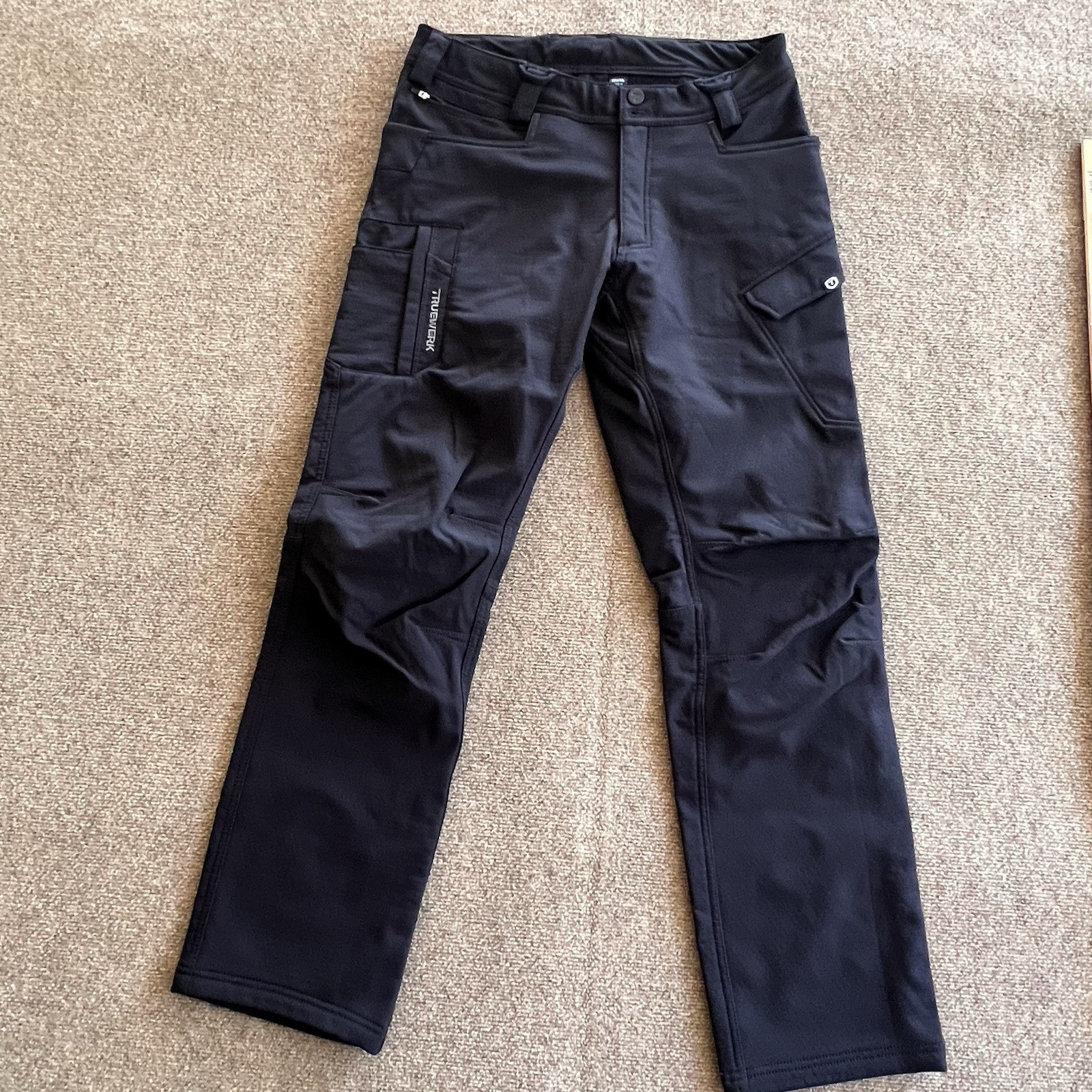 Truewerk Pants Mens 32 Black T3 Werkpant Fleece Lined Cargo Utility Work 32×32