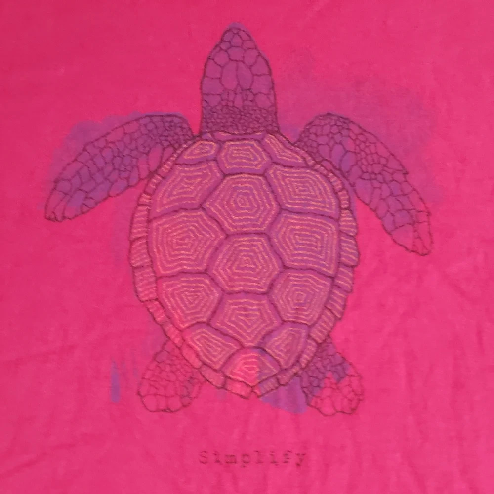 Life is Good Pink T-Shirt with Turtle Design NWOT classic fit XXL