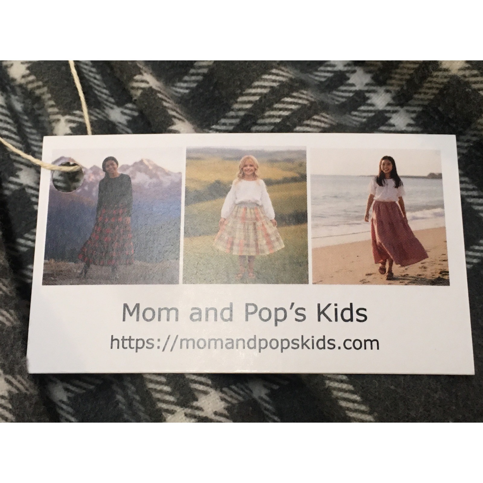 Flannel Women Maxi Skirt Medium Gray Plaid Heavyweight Tiered Mom and Pop’s Kids