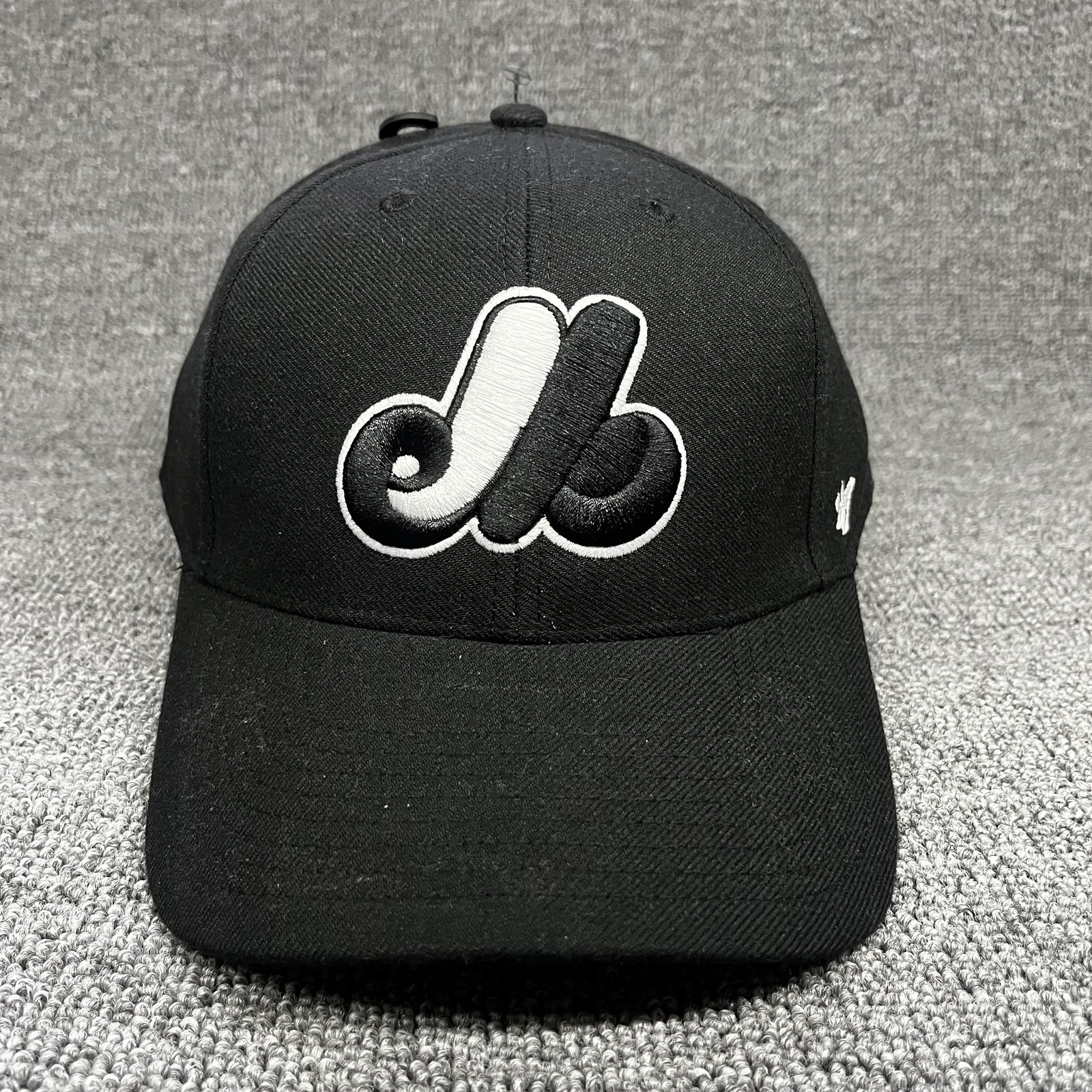 ’47 Brand Montreal Expos Strapback Baseball Cap Black One Size MLB