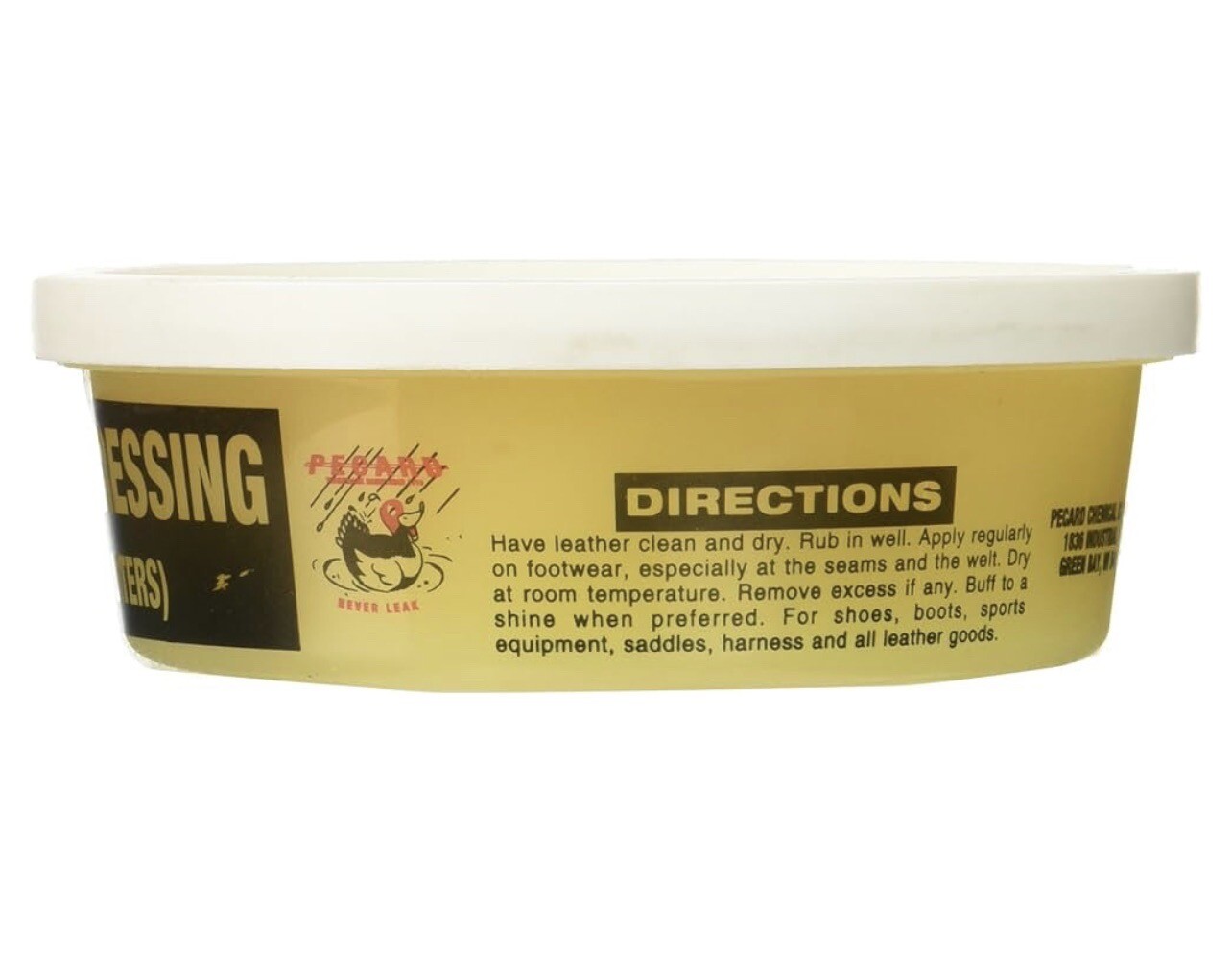 Pecard Classic Leather Dressing Conditioner 6 oz Container Boot Shoe Oil