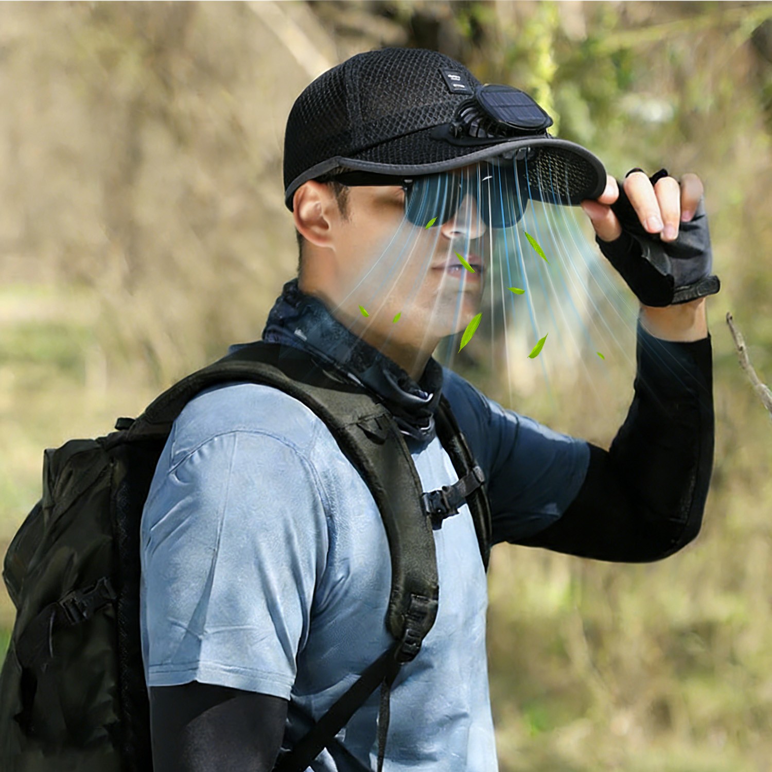 Solar & USB Powered Fan Baseball Hat – 3-Speed Cooling Cap For Outdoor Sports US