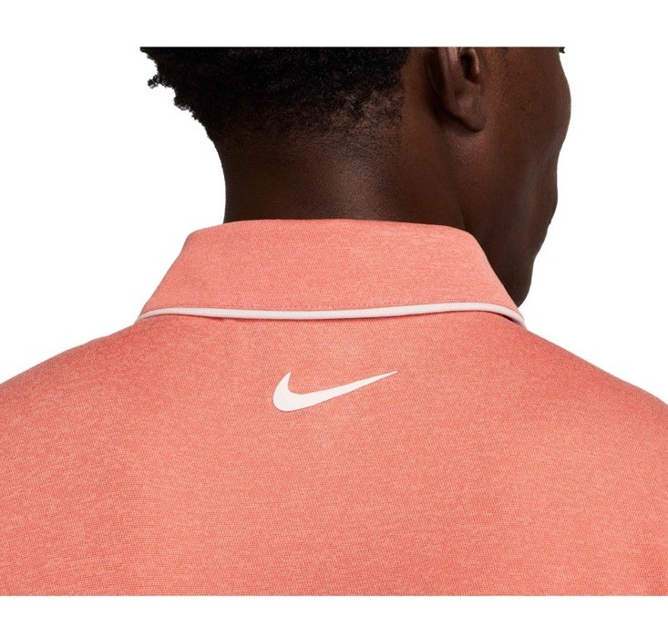 Nike Mens Dri-Fit Tour Piping Golf Polo Apricot Pink Melon Sizes NWT