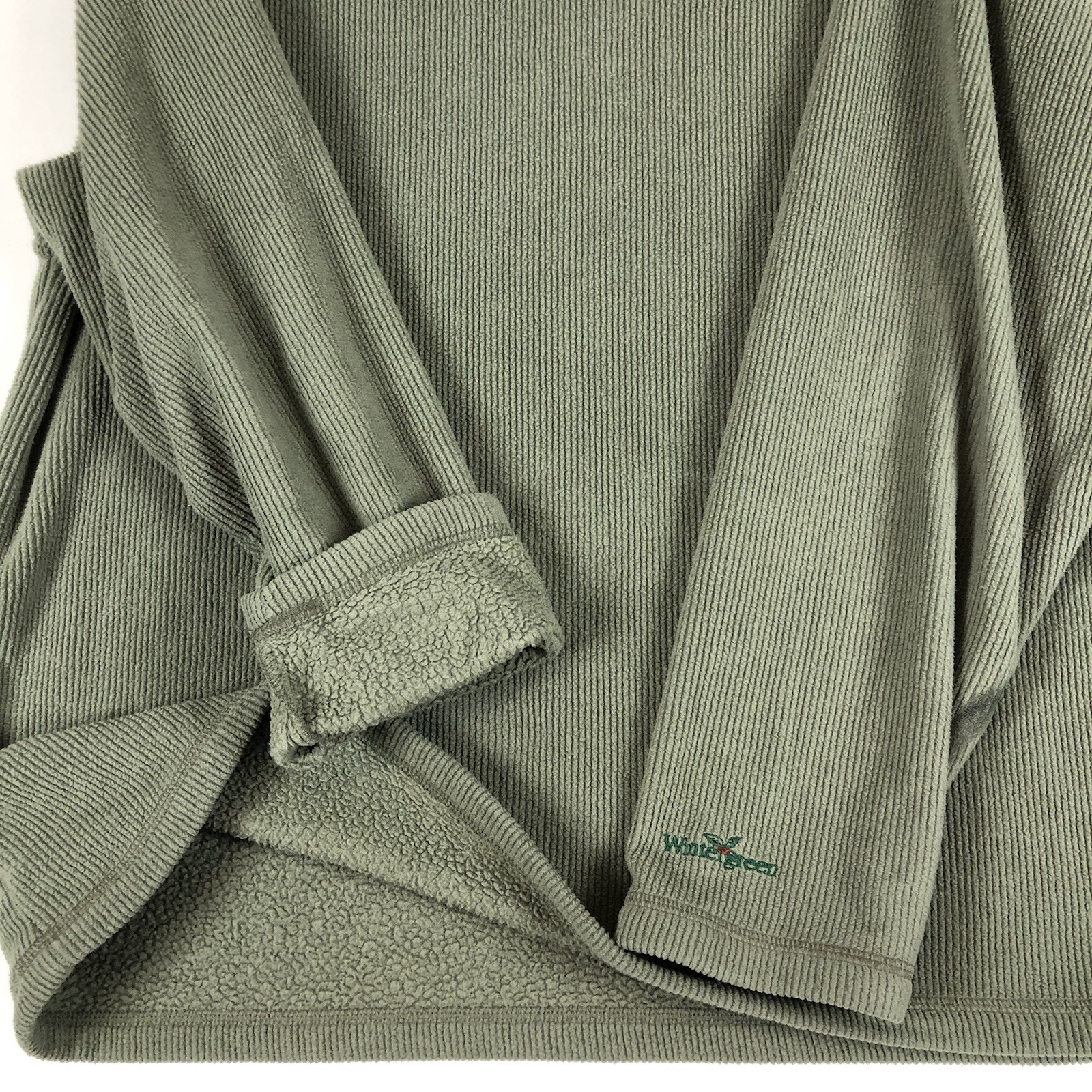 Wintergreen Northern Wear Fleece Pullover Mens L Green Polartec Sweater USA READ