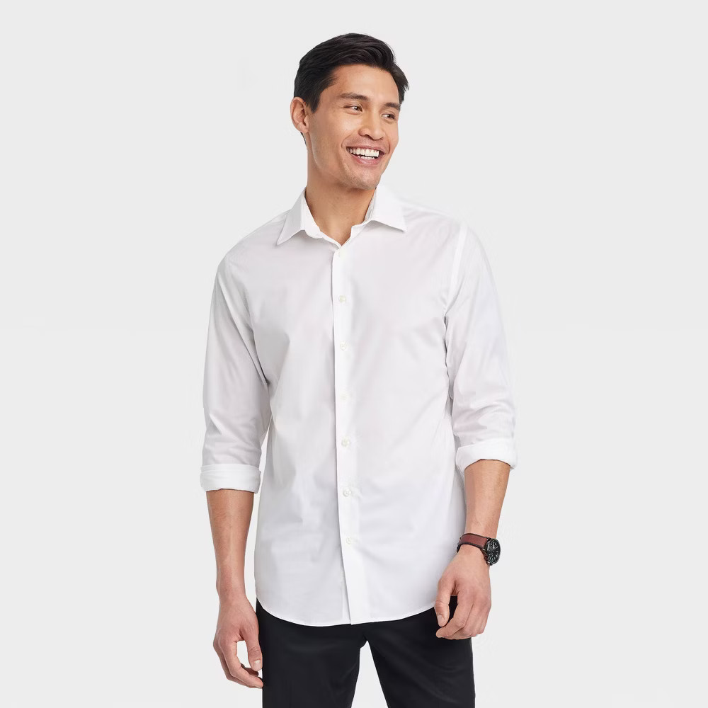 Men’s Performance Dress Long Sleeve Button-Down Shirt – Goodfellow & Co