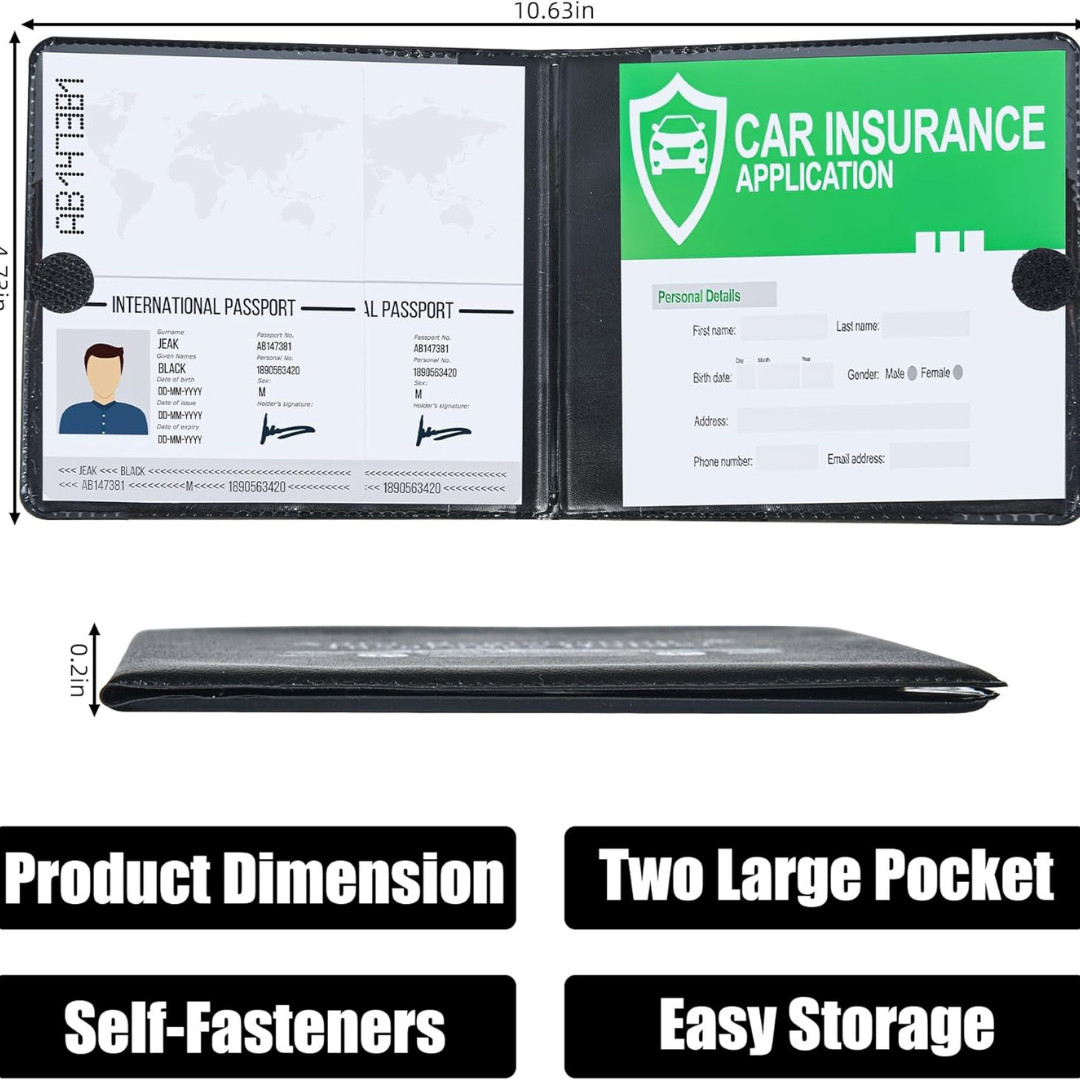 Auto Registration and Insurance Card Holder 2 Packs Car Document ID Holder Gl…