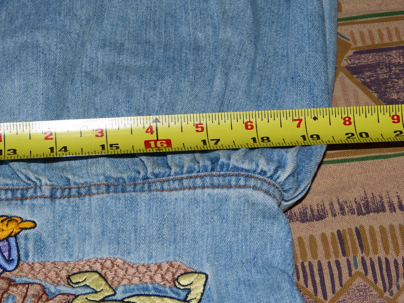 Vintage Disney Winnie The Pooh,Tigger,Rabbit Denim MIDI Dress embroidered Large