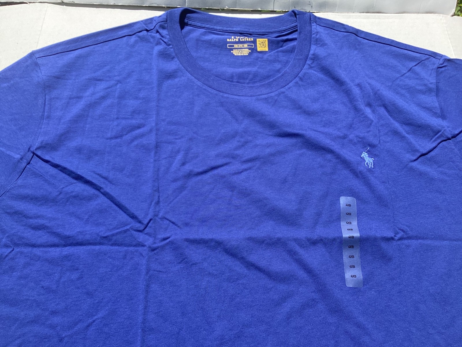 Men’s Size 4XB Polo Ralph Lauren short sleeve T-shirt crew neck Royal Blue