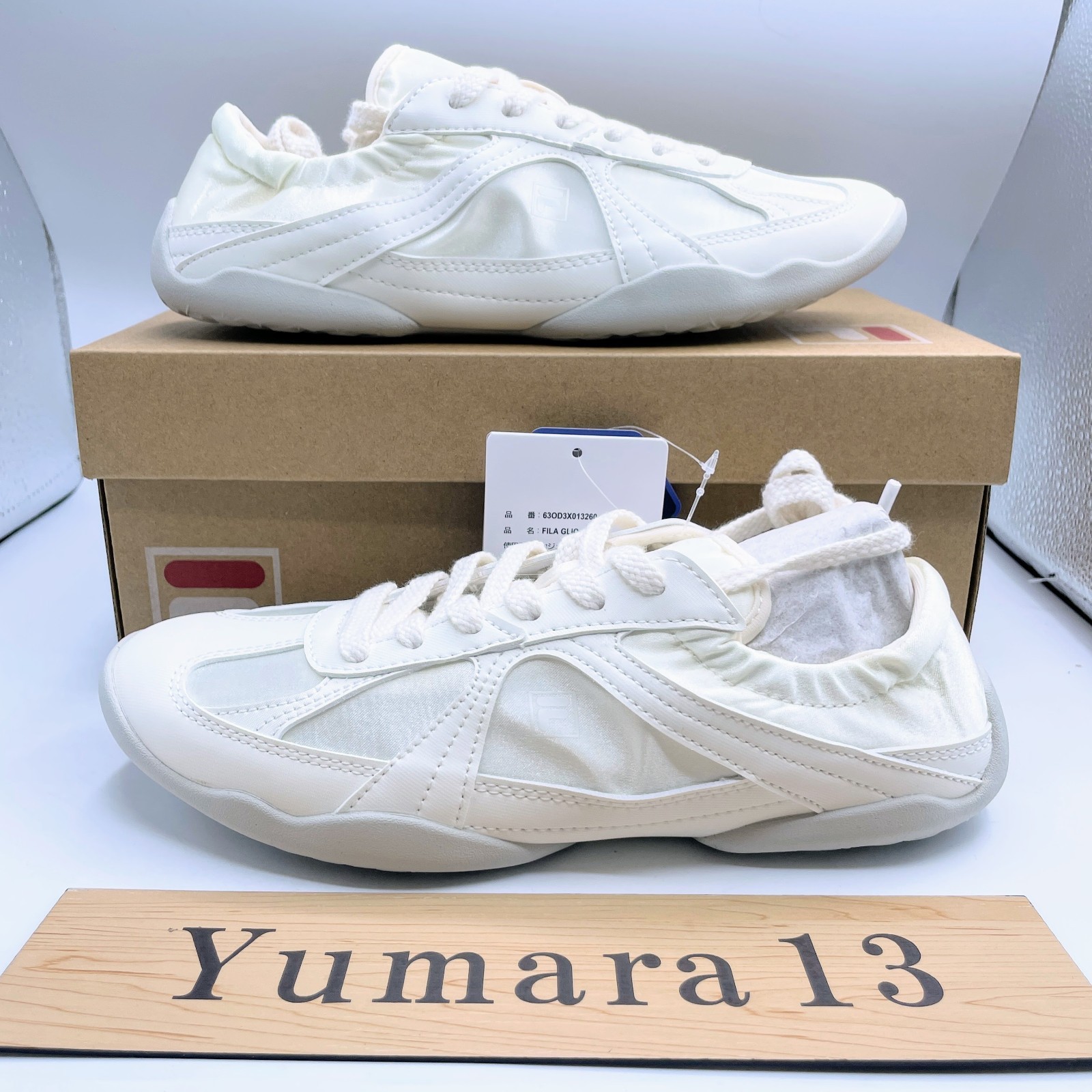 FILA Glio Synthetic Leather Beige Beige 100586-260 Unisex Size