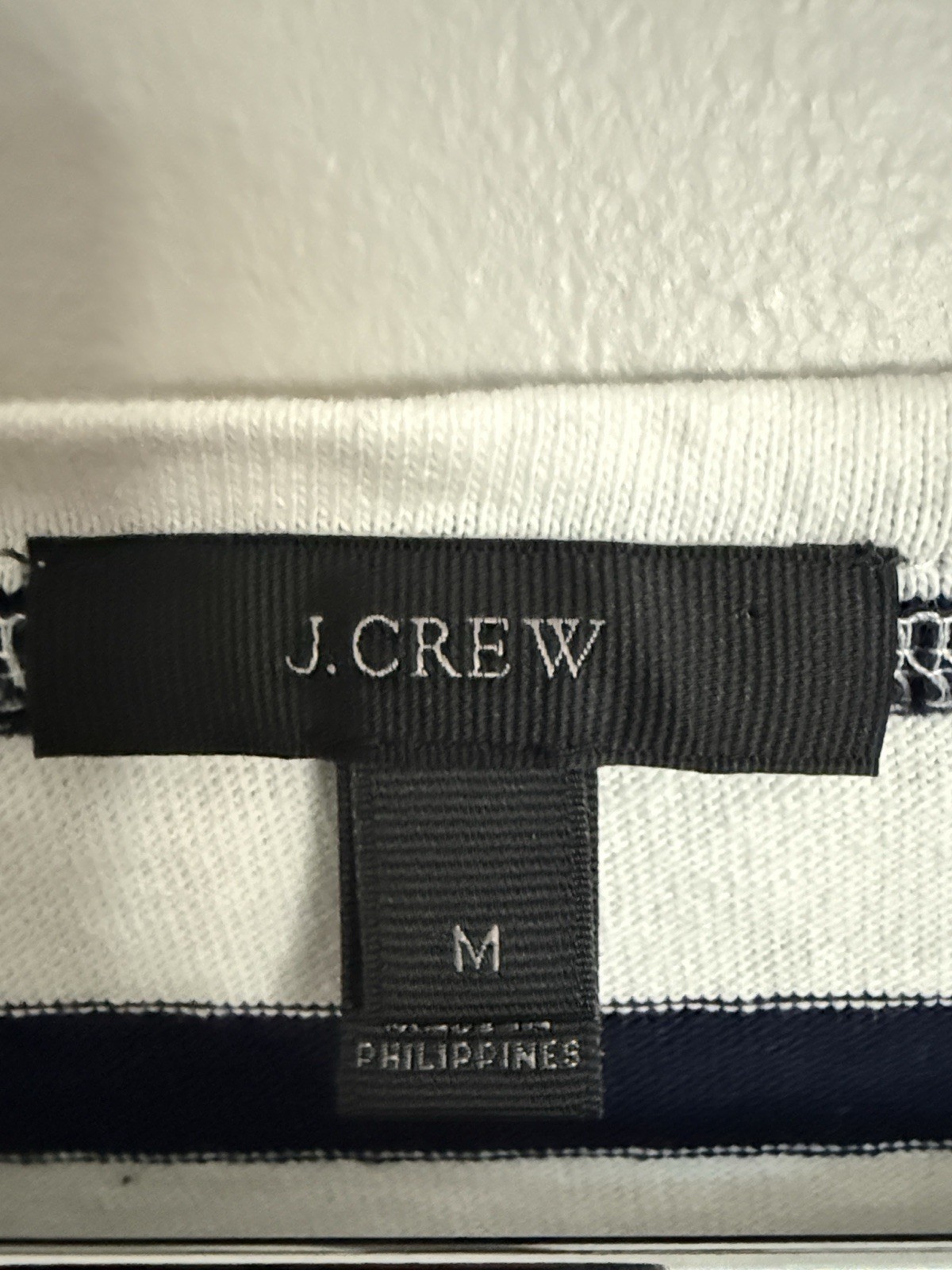 J.CREW Women’s Striped Boat Neck 3/4 Sleeve Knit Pullover T-Shirt M