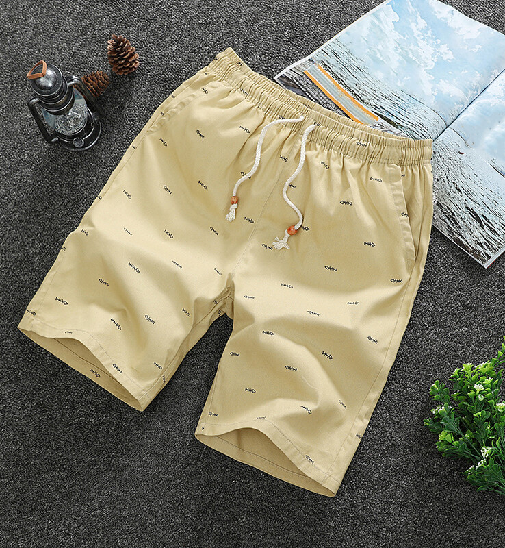 Men Casual Sport Shorts Chino Summer Beach Joggers Pants Twill Cotton Slim Fit