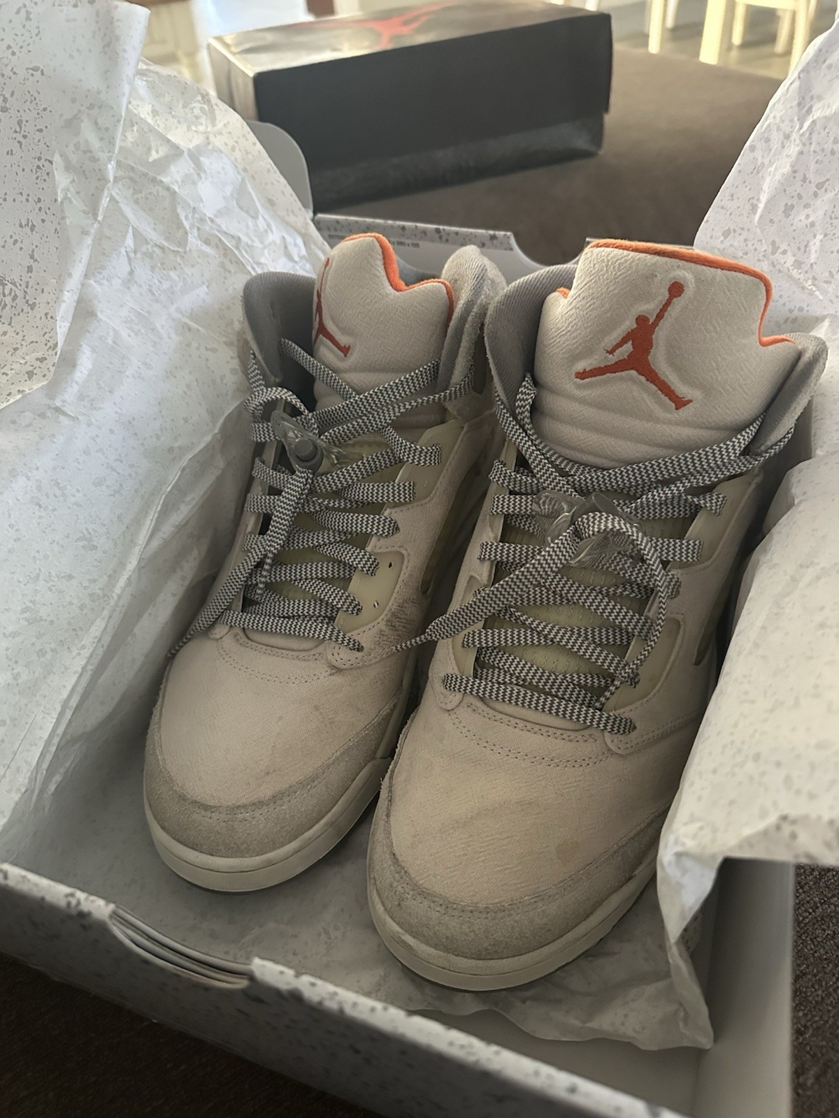 Jordan Air Jordan 5 Retro SE Craft Light Orewood Brown Gray/Orange FD9222-180