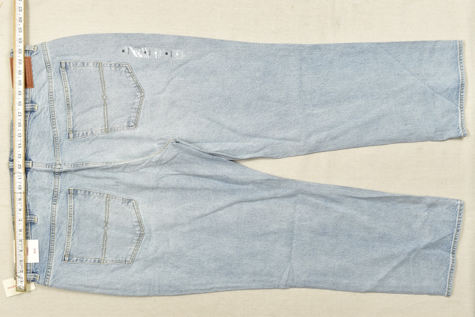 Lucky Brand Men’s 181 Relaxed Straight Denim Jeans Monaco Blue Stretch 46×32 NEW