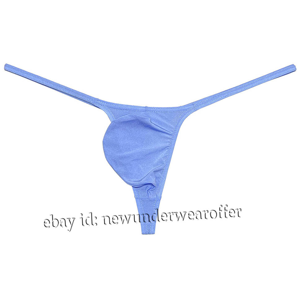 Men Ice Silk String Thong Grape Smugglers Contoured Pouch Underwear Narrow Waist