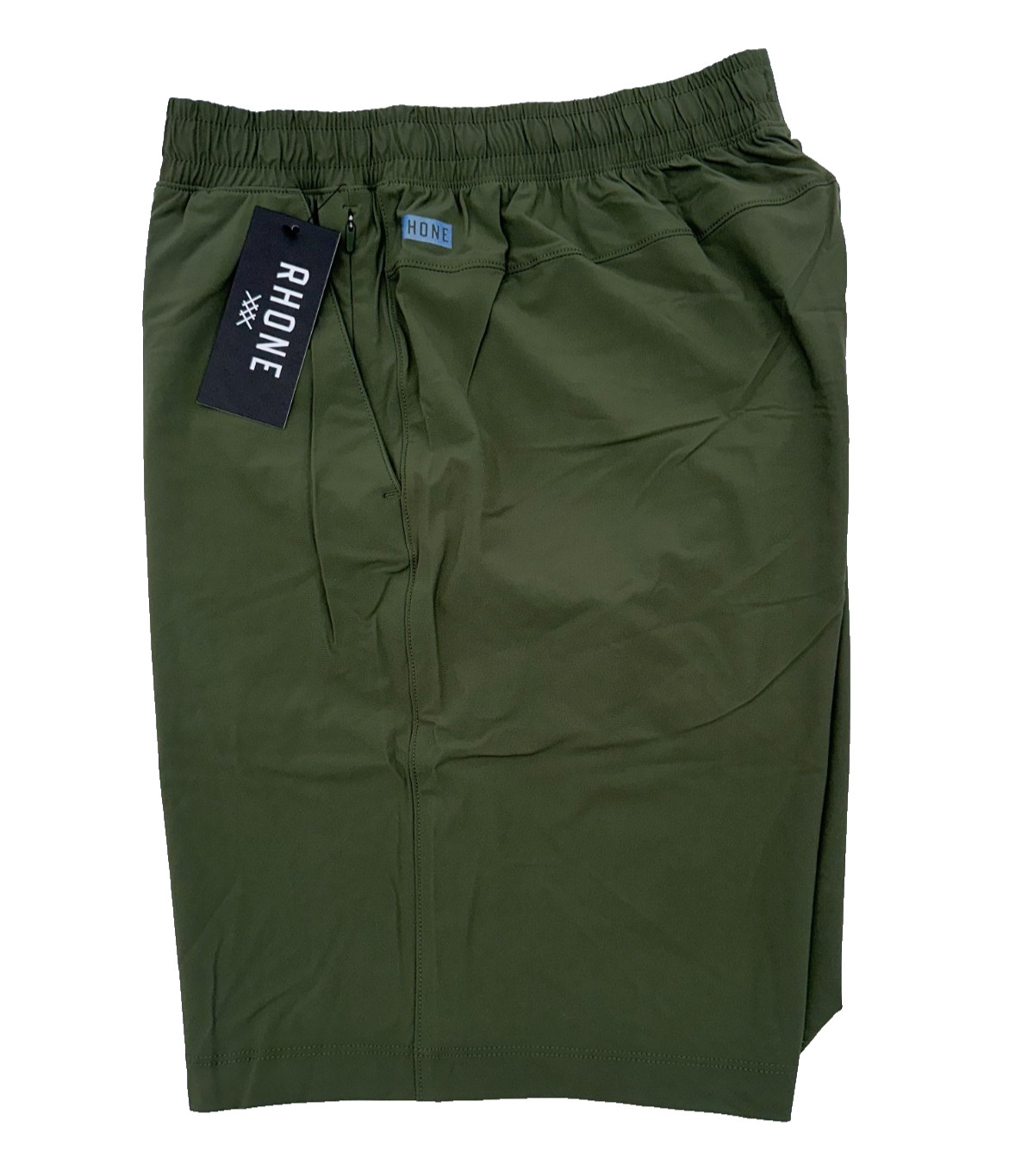 $74 RHONE Men’s Unlined Pursuit Shorts 9″ – Lichen Green – Medium -New With Tag