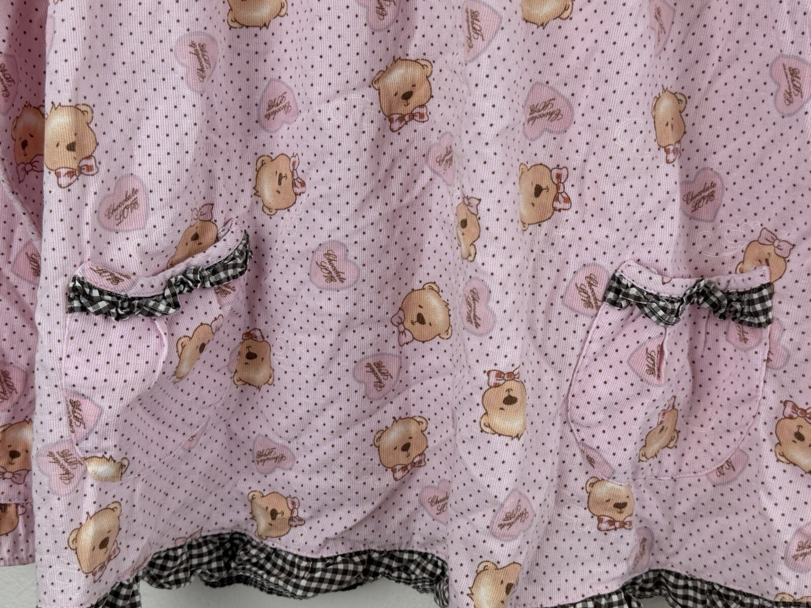 BYC Pretty & Lovely Wear Sweet Lolita Pink Teddy Bear Blouse Top Pockets