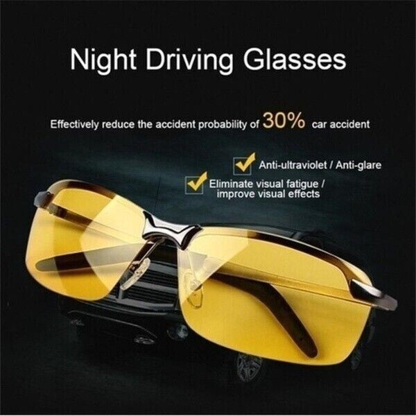 2 PAIRS Tac Night Vision Polarized HD Sunglasses Outdoor Driving Glasses 2 PACK