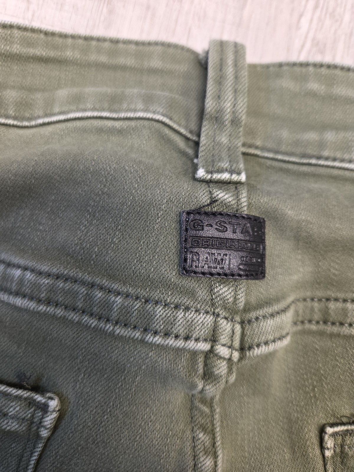 G-Staw Raw Skinny Jeans Size 30×30 Men’s Green Sage 5620 3D Zip Knee