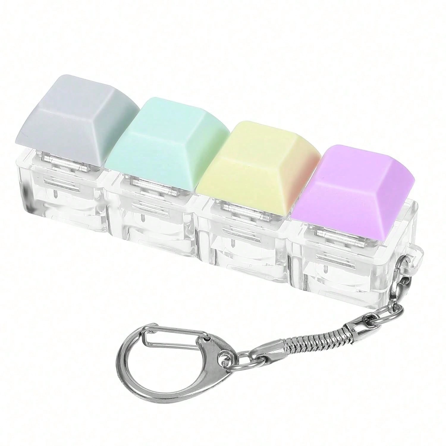 1 Pack Keyboard Fidget Toy Keychain Clicky Silent Stress Relief for Adult