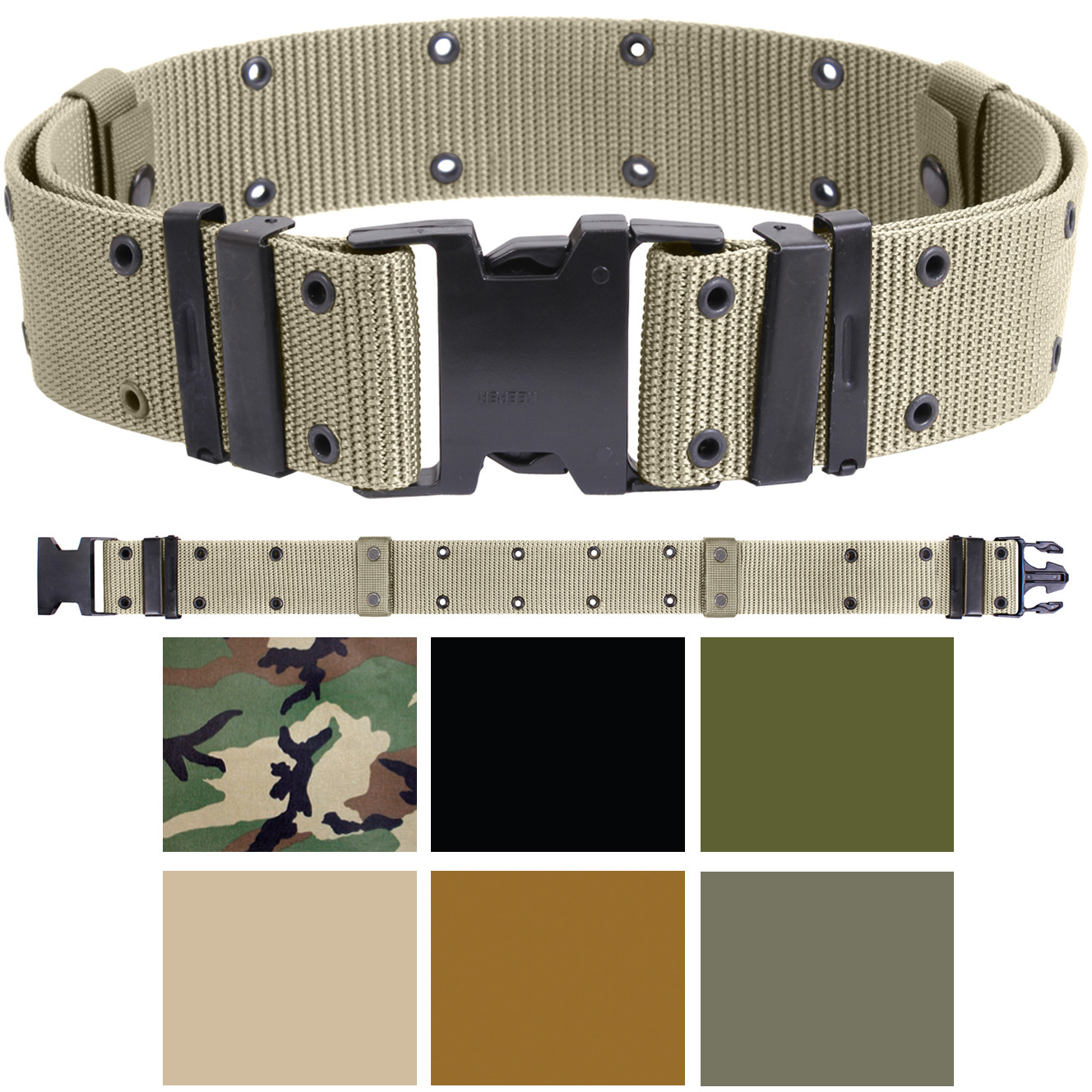 Tactical Pistol Belt Web Utility ALICE Marine Corps Adjustable Work Duty Belt