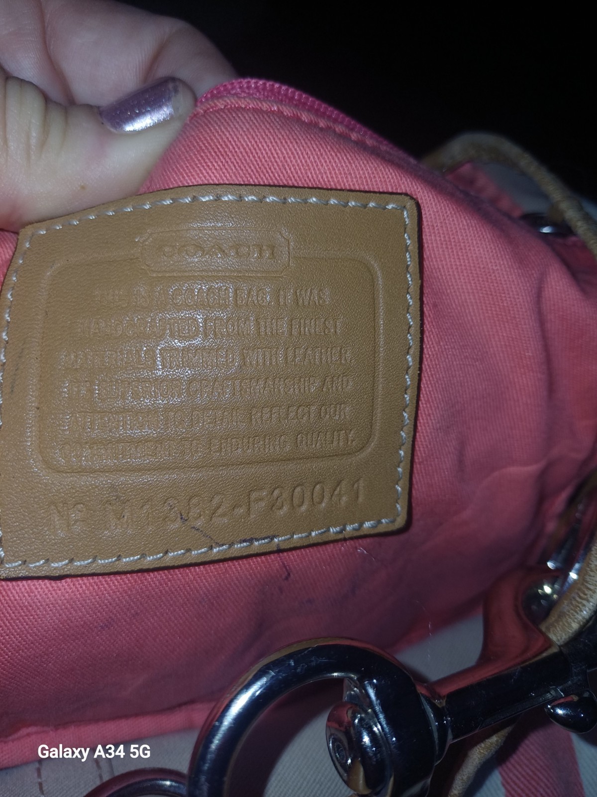 Coach Pink Solid Shoulder Bag w/ Detachable Strap, Silver Hardware, Logo