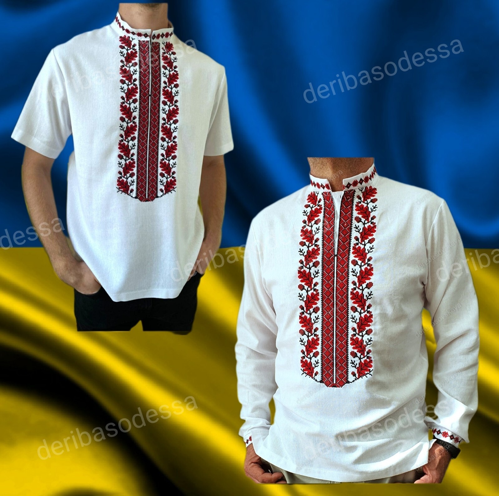 Traditional Ukrainian men’s embroidered shirt Vyshyvanka XS,S,M,L,XL 2XL,3XL,4XL