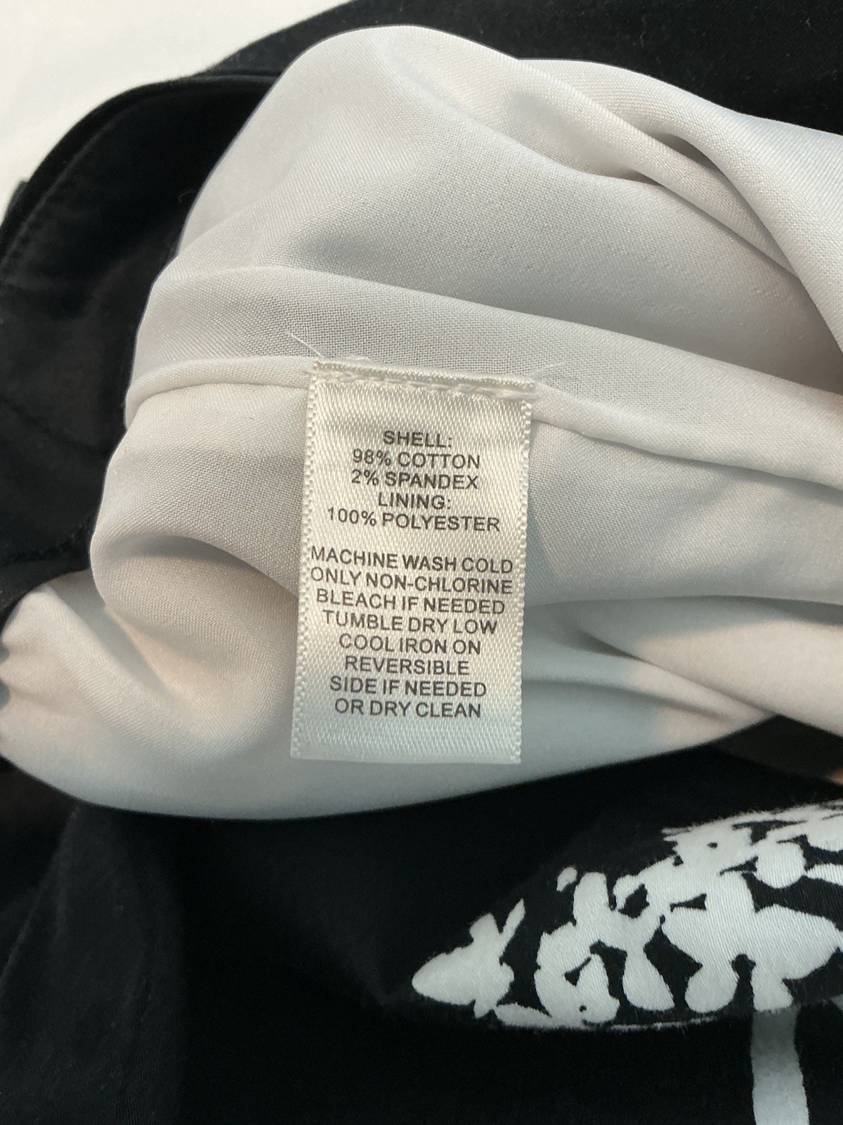 White House Black Market WHBM Bold Black & White Floral Pencil Skirt 10