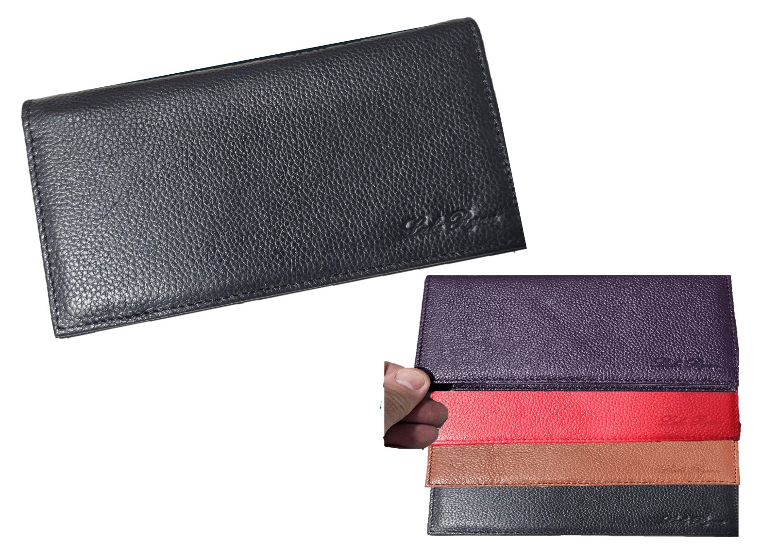 Full Grain Leather Checkbook Cover – 2 Year Money Back Guarantee