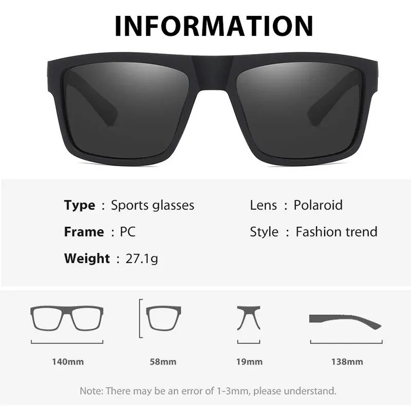 New Fox Knight Brand Square Sunglasses Women Men High Quality Glasses Outdoor