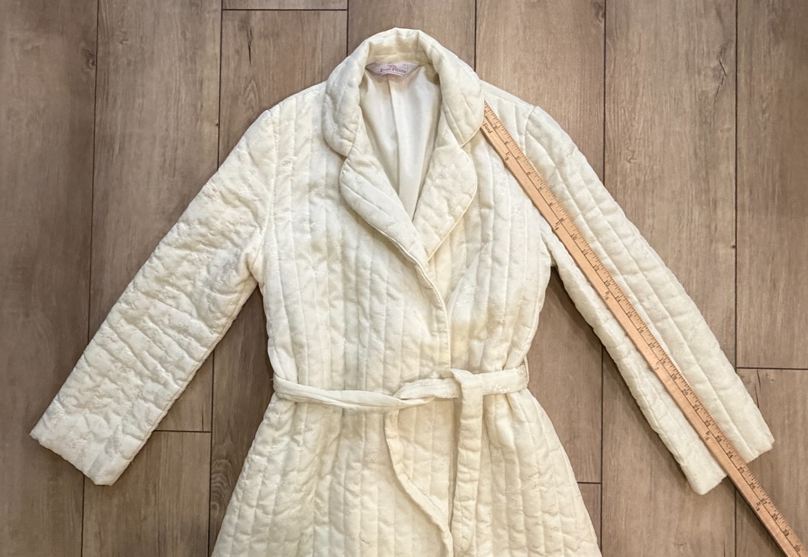 Vtg Evan-Picone Quilted Fully Lined Luxurious Lounge Arnel Robe-Women’s M-Tie