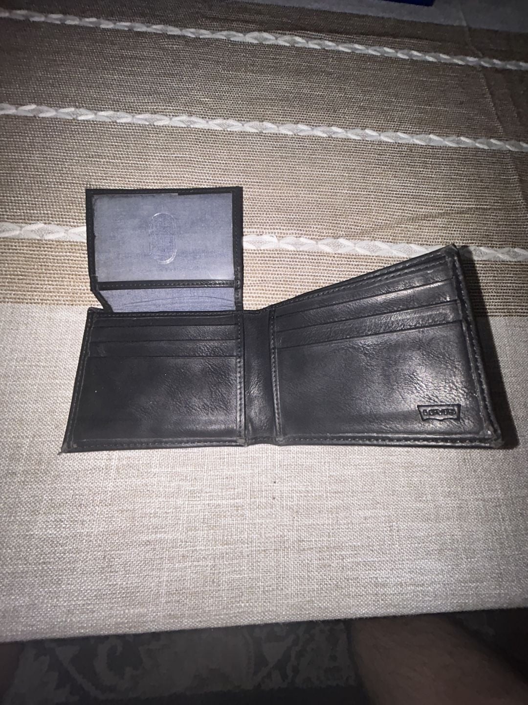 Levi’s Strauss & Co. Black Leather Bifold Wallet with ID Window