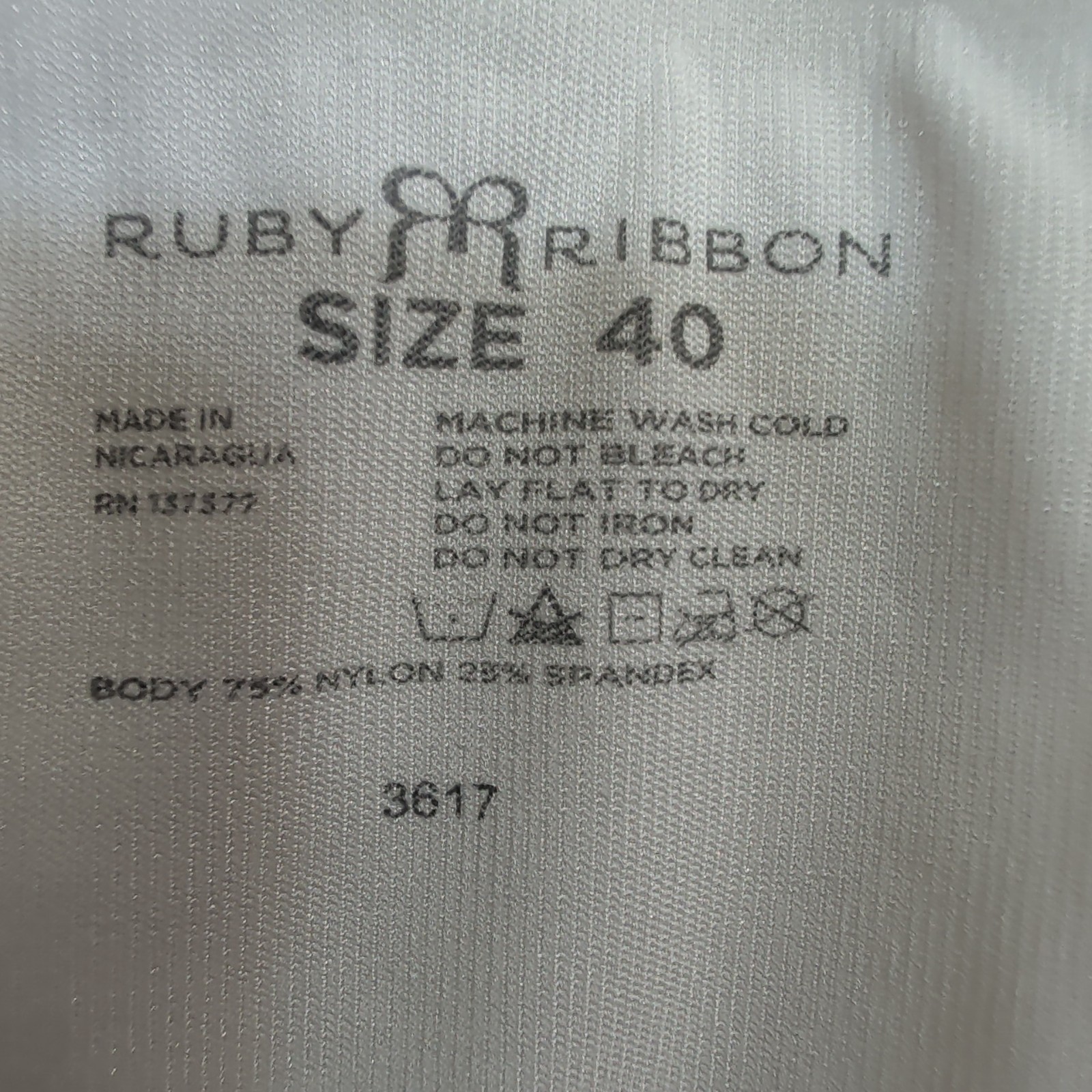 Ruby Ribbon Size 40 White Cami Shapewear Tank Top Adjustable Straps Slimming