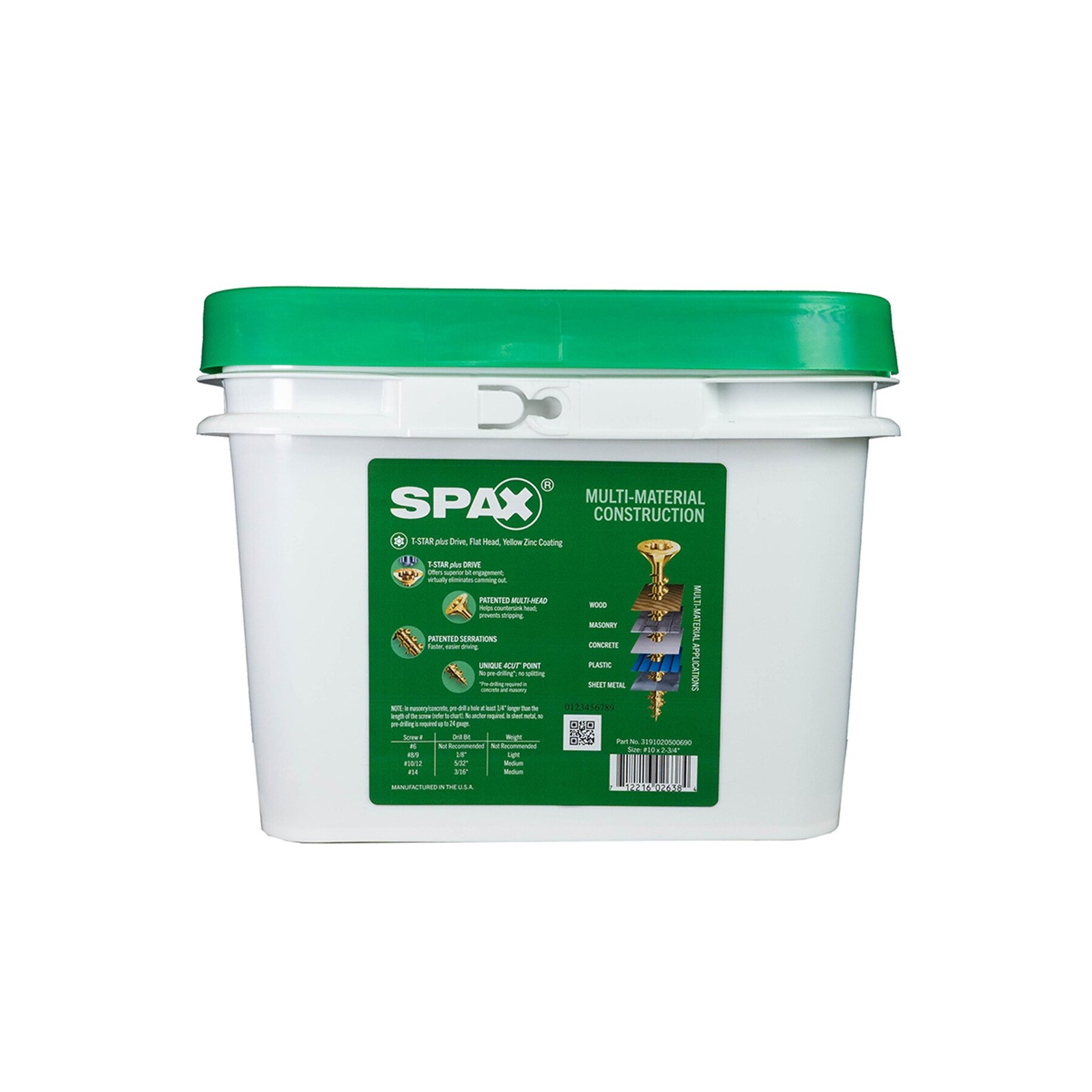 SPAX Construction Framing Countersunk Flush Finish #10 x 2-3/4-in Yellow z|15351