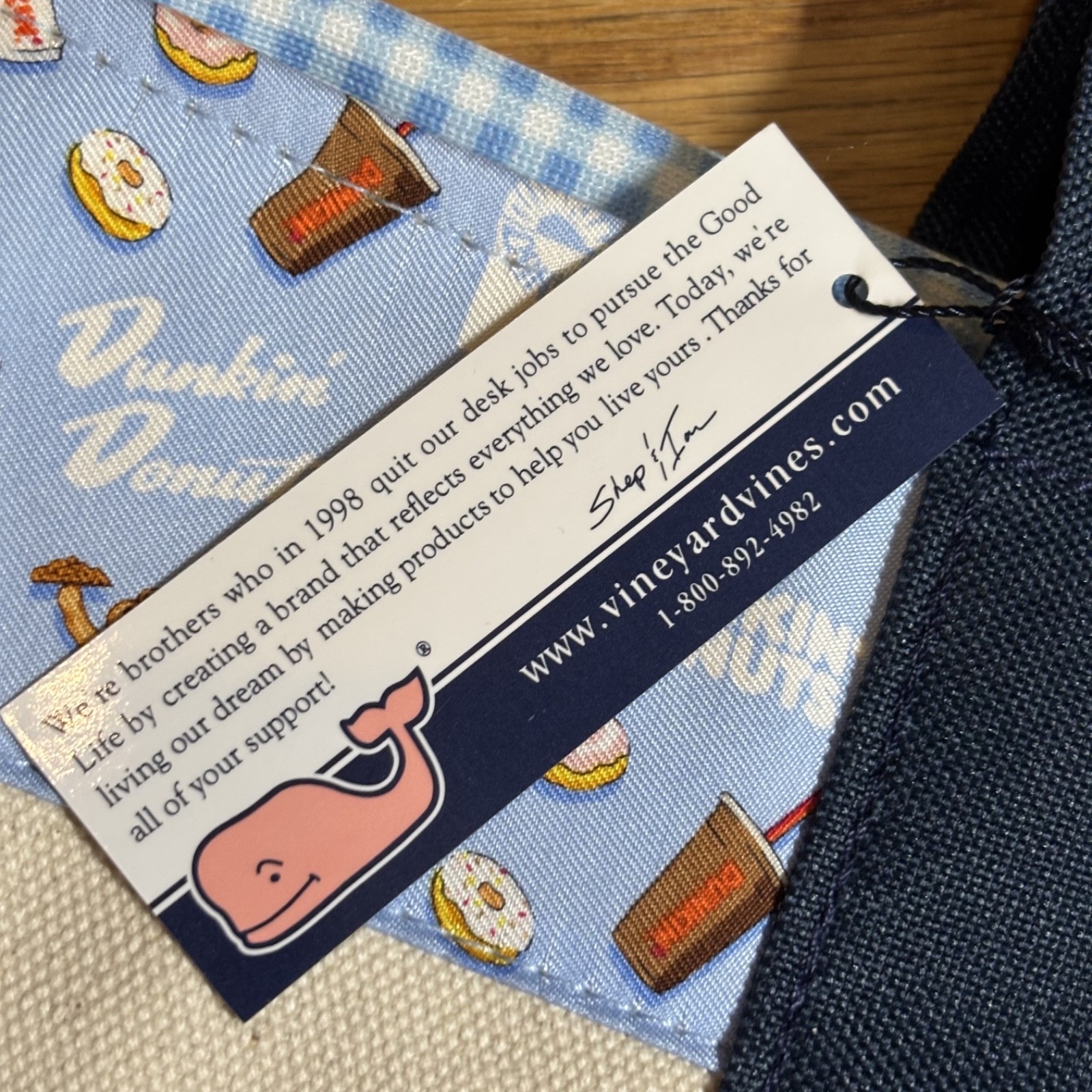 Vineyard Vines Custom Collection Canvas Tote Bag Collaboration Dunkin