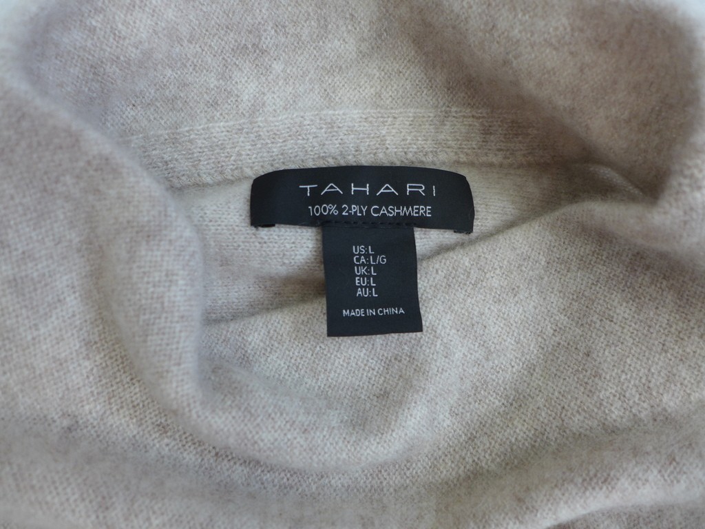 TAHARI Funnel Neck 100% 2-PLY Cashmere Sweater SOFT LUXE 5 Colors