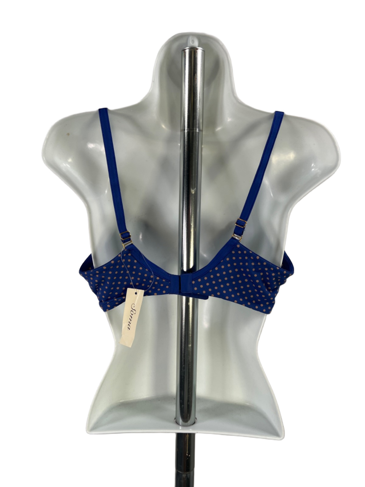 Soma Women’s Blue Polka Dot Lace Trim Push Up Bra – 36B