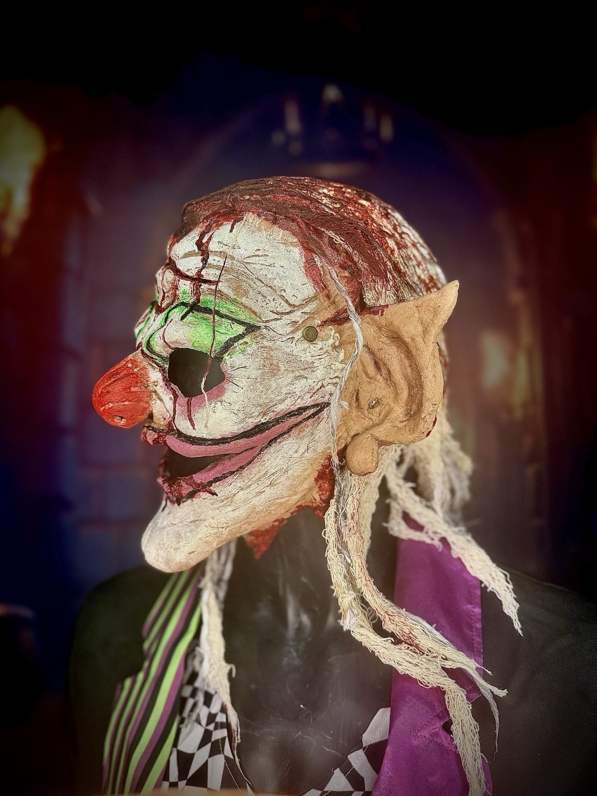 “Creep Show” Scary Clown Fear Face Fx FullheadMask by Rey Fear (Handmade/signed