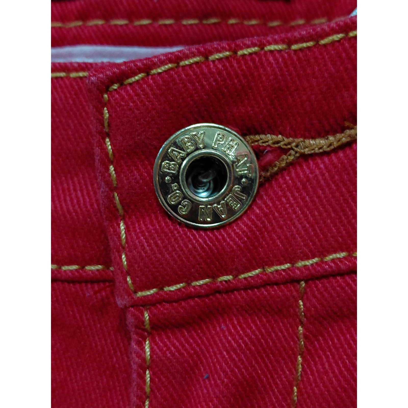 NWT Baby Phat Stretch Red Jeans Mid (10-12 in) Regular Denim Women Size 5
