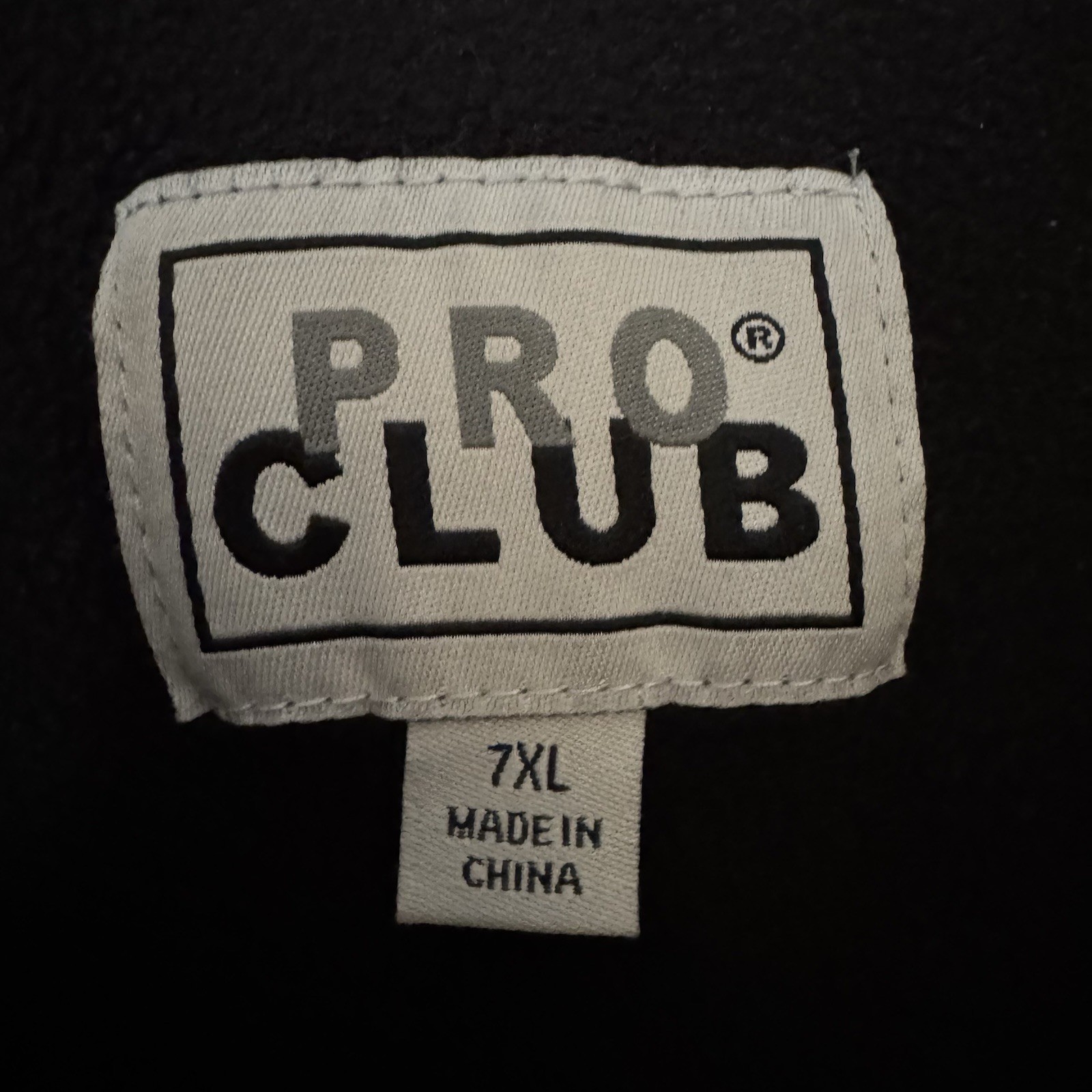 Pro Club Men’s Black Full Zip Stand-Up Collar Vest 7XL Big & Tall