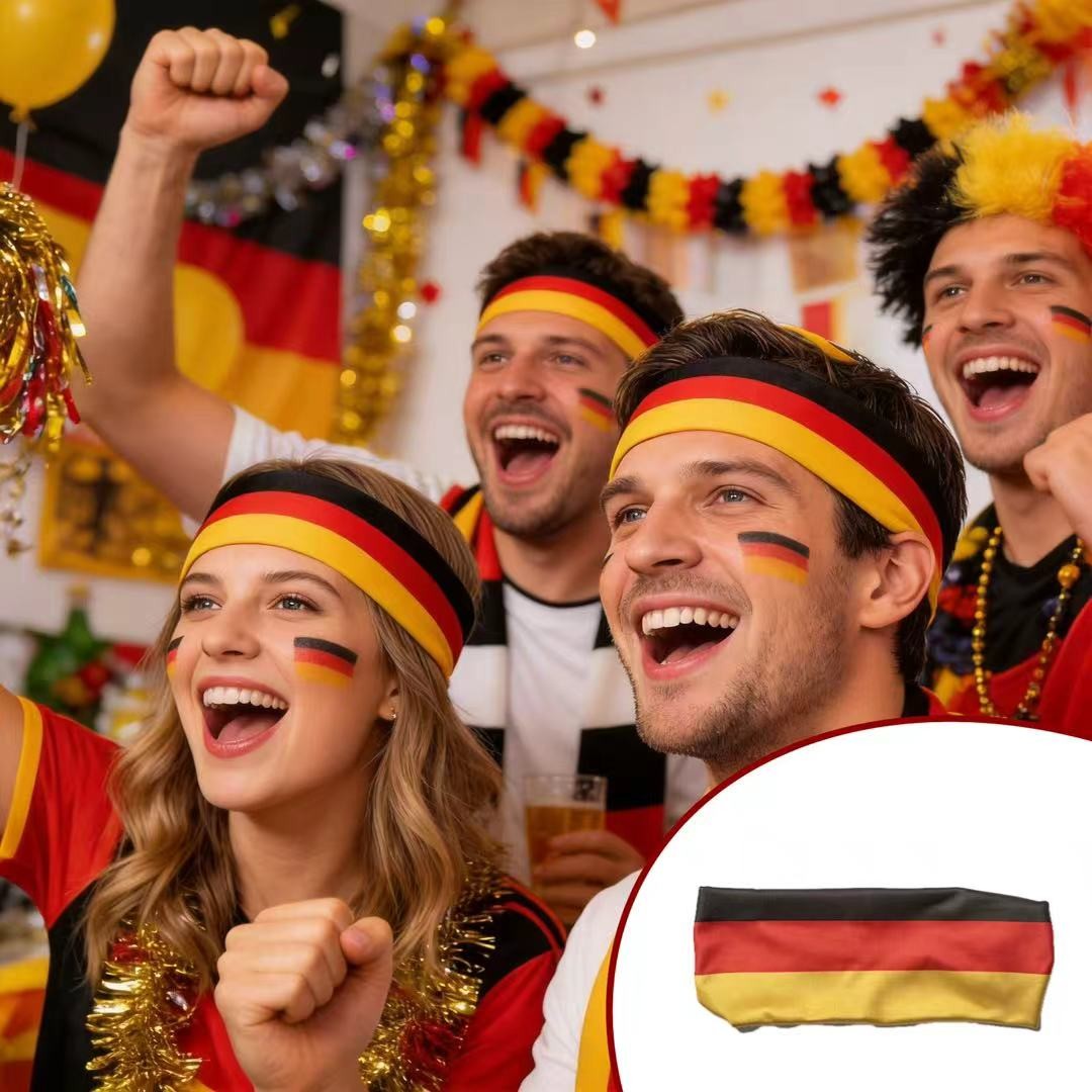 10Pcs World Cup Country Flag Headband Sports Fan Party Cheer Decor Headwear