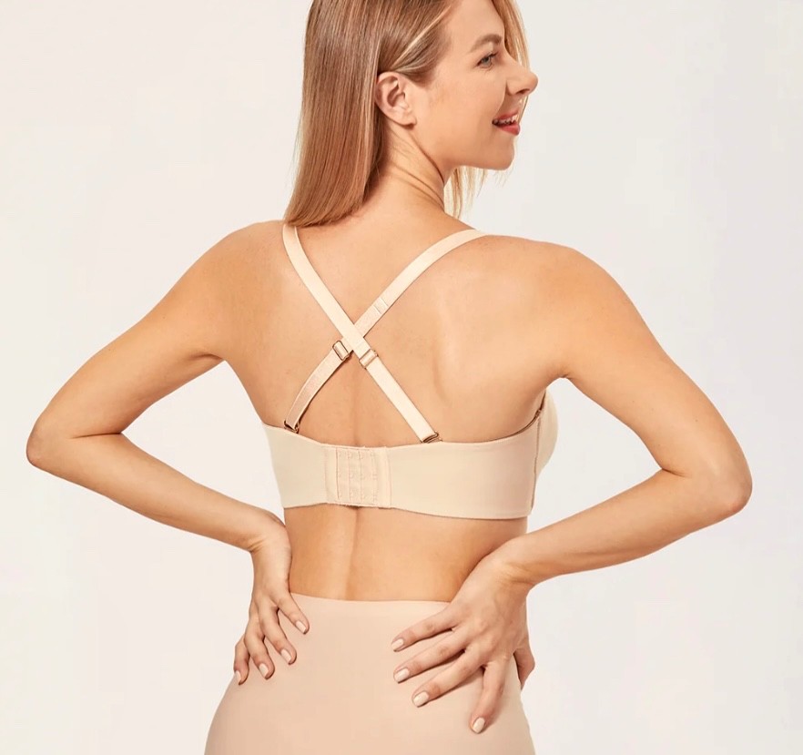 Delimira Convertible Strapless Underwire Bra Style # W592S,Beige, 34G, NWOT