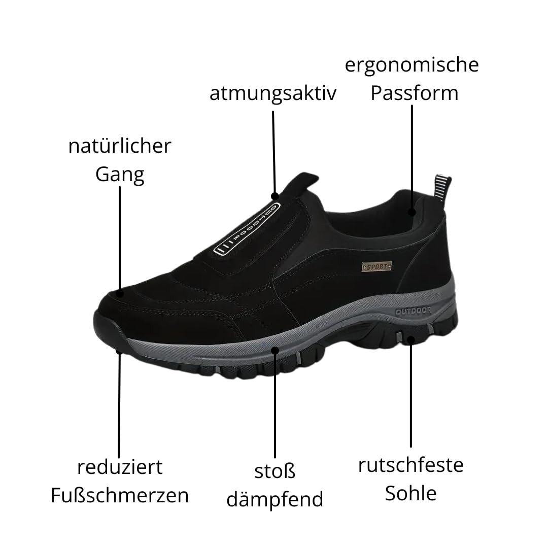 Men’s Slip-On Walking SneakersHiking Orthopedic Slip-On Wide Trail Shoes