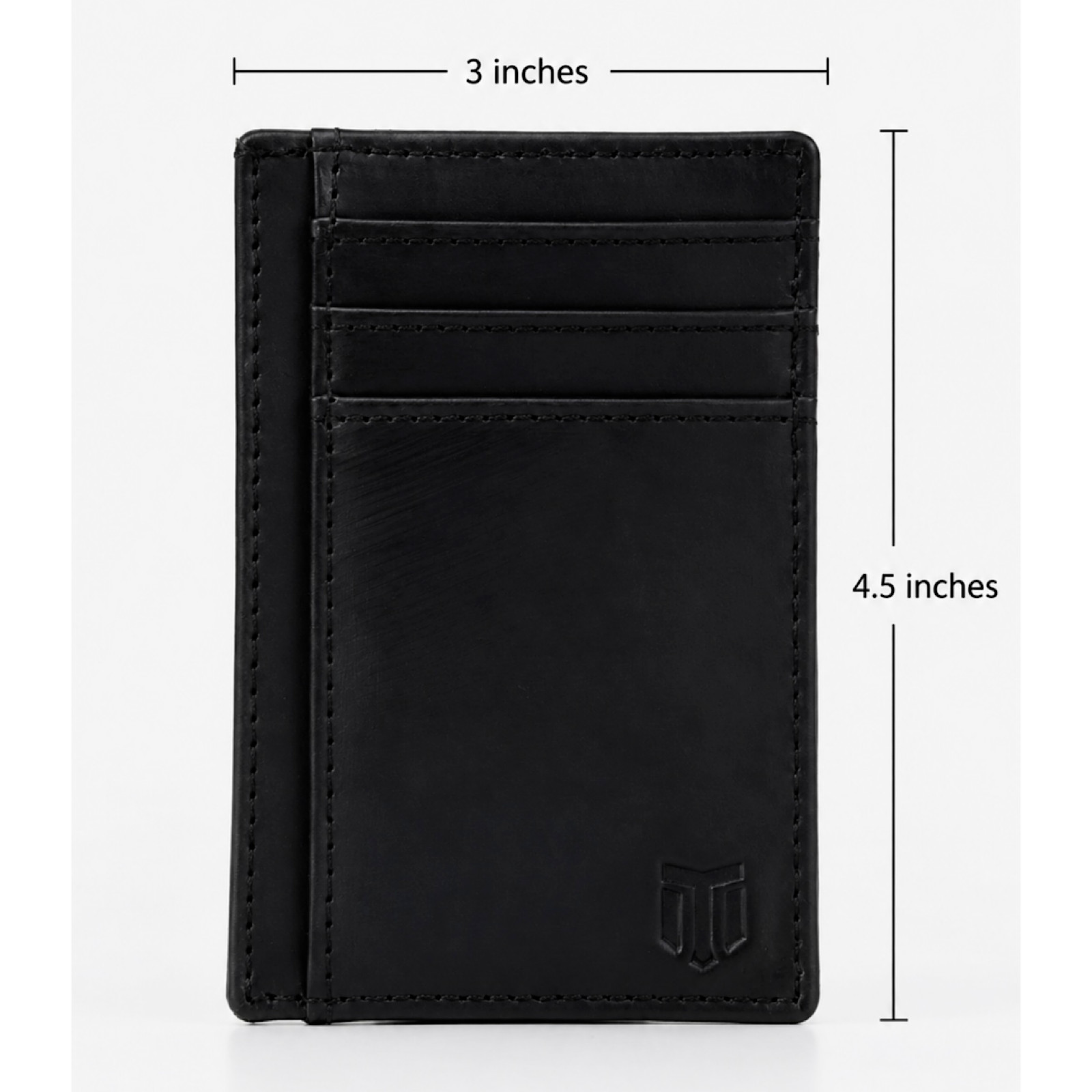 Mens Slim Wallet RFID Blocking Card Holder Front Pockets Leather Wallet Black
